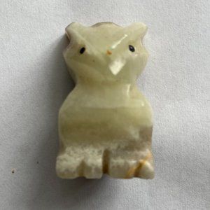 Vintage Carved Mexican Onyx  Owl